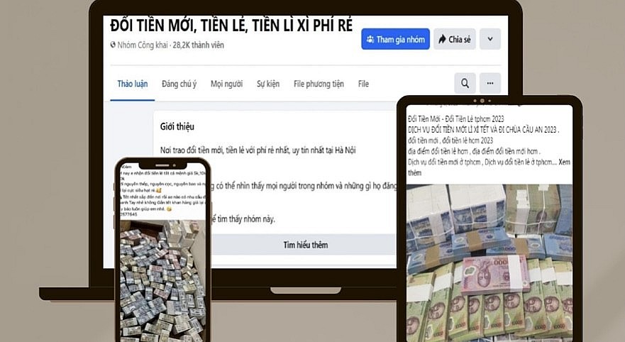 Lừa đảo đổi tiền, vay tiền, đáo hạn dịp cận Tết Nguyên đán 2025