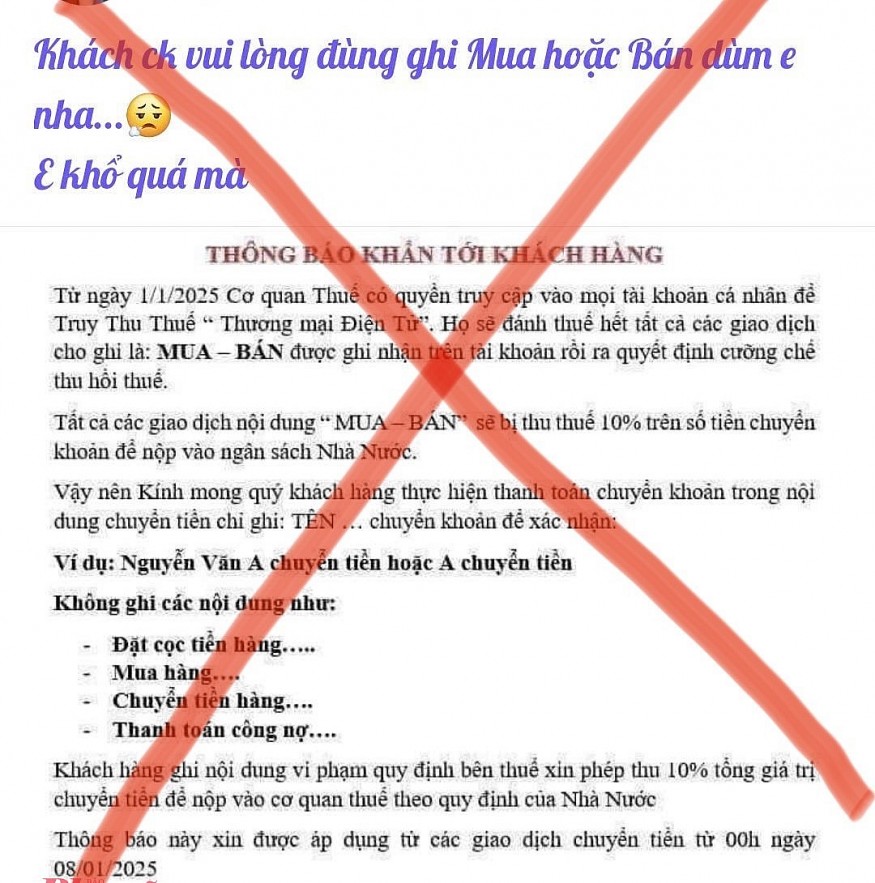 Thông tin cơ quan thuế có quyền truy cập vào mọi tài khoản cá nhân để truy thu thuế là không chính xác