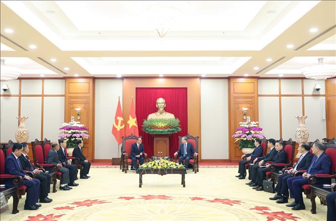 Tổng Bí thư Tô Lâm tiếp Phó Thủ tướng, Bộ trưởng Bộ Công an Lào Chú thích ảnh