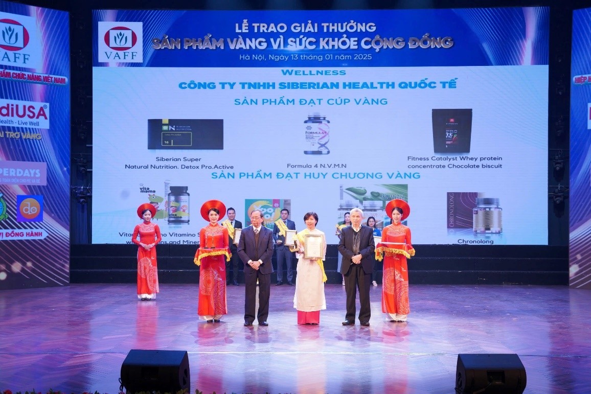 Siberian Health quốc tế nhận giải thưởng sản phẩm vàng vì sức khỏe cộng đồng Siberian Health quốc tế nhận giải thưởng sản phẩm vàng vì sức khỏe cộng đồng