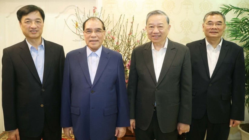 Tổng Bí thư Tô Lâm thăm, chúc Tết gia đình các nguyên lãnh đạo Đảng, Nhà nước