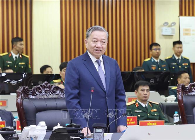 Tổng Bí thư Tô Lâm thăm, kiểm tra và chúc Tết các đơn vị Công an và Quân đội Chú thích ảnh