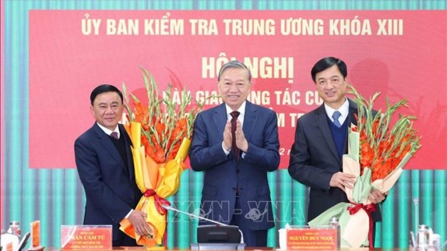 Tổng Bí thư Tô Lâm dự Hội nghị bàn giao công tác của Chủ nhiệm Uỷ ban Kiểm tra Trung ương