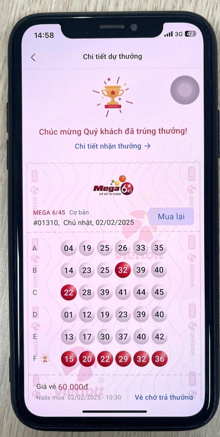 Người đàn ông trúng Jacjpot 152 tỷ đồng ngày mùng 5 Tết đến từ TP. Hồ Chí Minh Người đàn ông trúng Jacjpot 152 tỷ đồng ngày mùng 5 Tết đến từ TP. Hồ Chí Minh