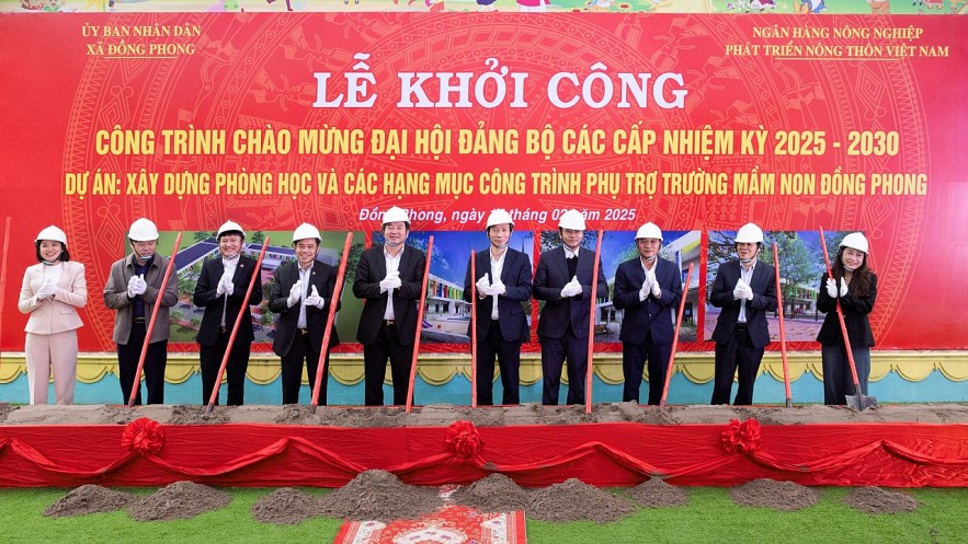 Agribank tài trợ xây dựng Trường mầm non xã Đồng Phong - Nho Quan - Ninh Bình