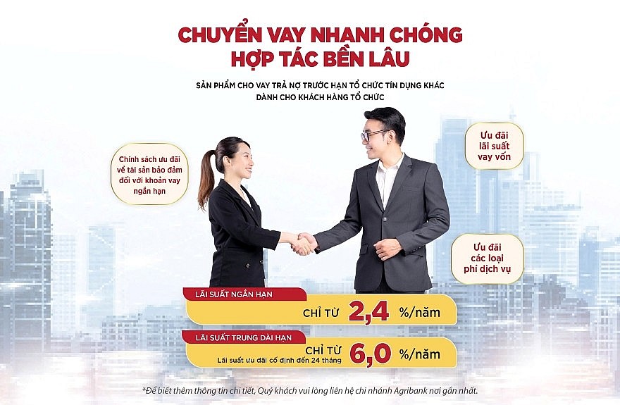 Agribank triển khai cho vay trả nợ trước hạn tổ chức tín dụng khác Agribank triển khai cho vay trả nợ trước hạn tổ chức tín dụng khác