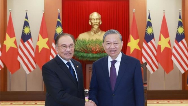 Tổng Bí thư Tô Lâm tiếp Thủ tướng Malaysia Anwar Ibrahim