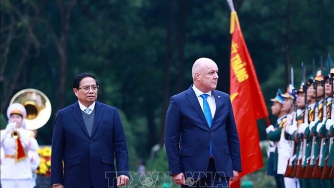 Thủ tướng Phạm Minh Chính chủ trì Lễ đón Thủ tướng New Zealand thăm chính thức Việt Nam