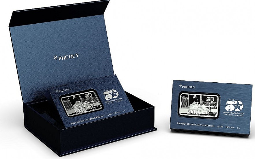 Tập đoàn Phú Quý ra mắt sản phẩm bạc thỏi  “50 năm Thống nhất đất nước”