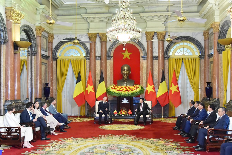 Chủ tịch nước Lương Cường và Nhà vua Bỉ Philippe hội kiến- Ảnh 2.