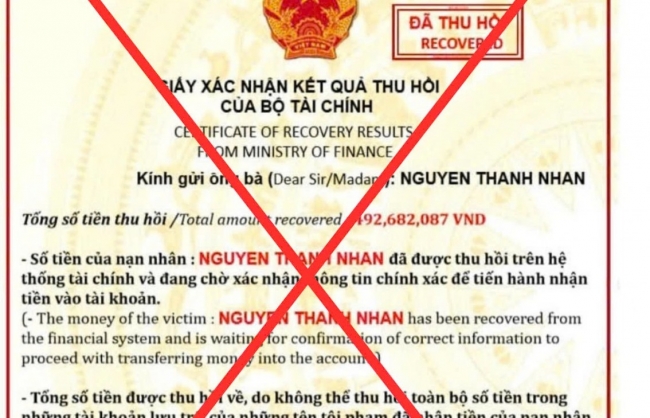 Cảnh báo giả mạo thông tin, văn bản của Bộ Tài chính để lừa đảo