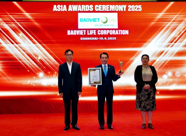 Bảo Việt Nhân thọ được vinh danh Top 10 Doanh nghiệp tiêu biểu châu Á 2025