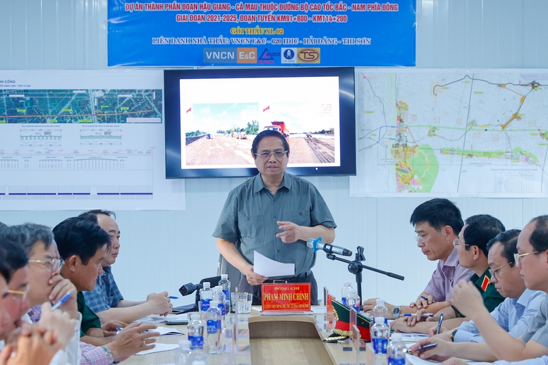 Thủ tướng lần thứ 8 tới dự án Cần Thơ – Cà Mau, chỉ đạo thông tuyến cao tốc Bắc - Nam tới cảng Hòn Khoai- Ảnh 10.