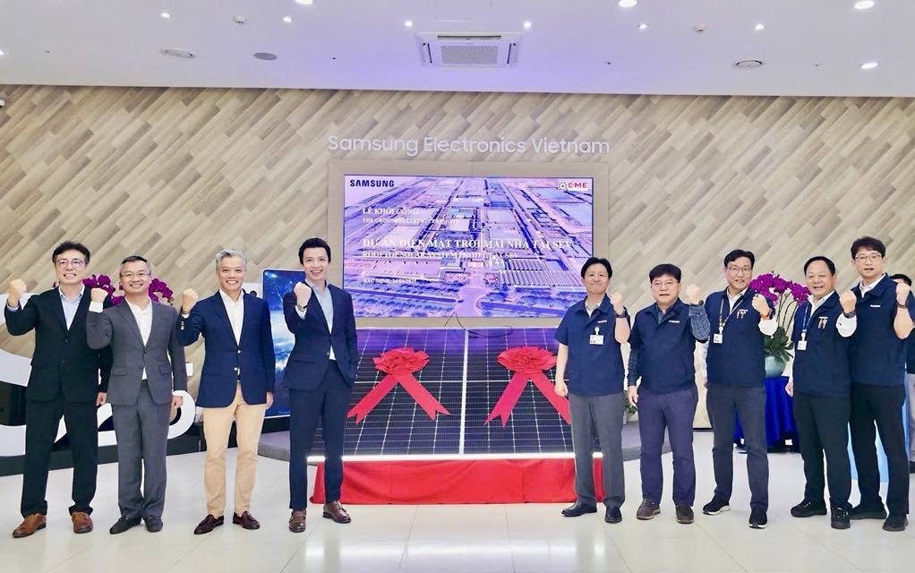 Bắc Ninh: Samsung Electronics Việt Nam khởi công dự án năng lượng mặt trời áp mái