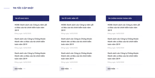 HOSE ra mắt giao diện website mới dễ sử dụng, nhiều tính năng nổi bật