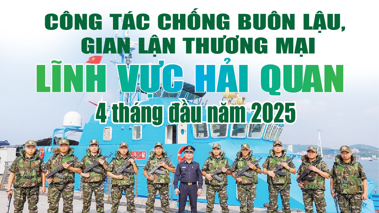 Infographics: 5.206 vụ vi phạm pháp luật hải quan trong 4 tháng đầu năm 2025