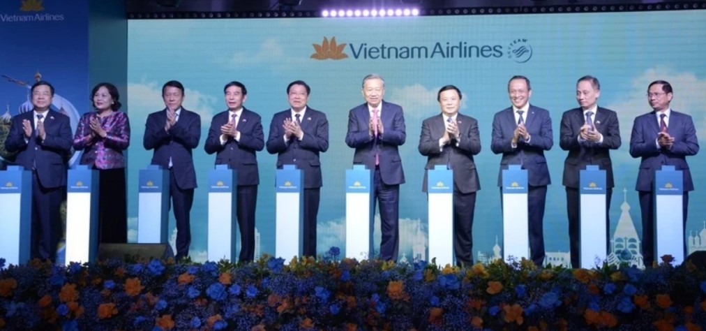 Tổng Bí thư Tô Lâm dự Lễ công bố đường bay thẳng Hà Nội-Moskva tại Liên bang Nga