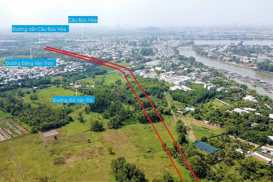 Toàn cảnh dự án Đường Trục TP Biên Hòa, một trong nhiều dự án chậm giải phóng mặt bằng, ảnh hưởng đến tiến độ giải ngân đầu tư công tại Đồng Nai. Ảnh minh họa