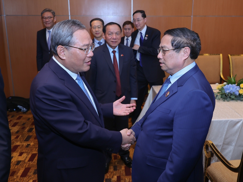 Thủ tướng Phạm Minh Chính hội đàm với Thủ tướng Trung Quốc Lý Cường- Ảnh 1.