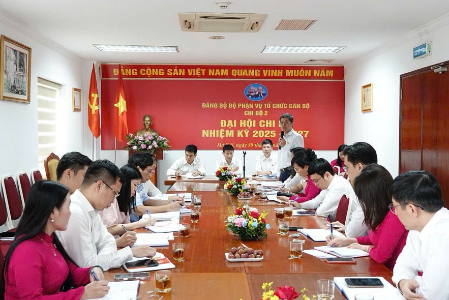 Đại hội Chi bộ 2 - Vụ Tổ chức cán bộ thành công rực rỡ, định hướng phát triển vững mạnh nhiệm kỳ 2025 - 2027 Đại hội Chi bộ 2 - Vụ Tổ chức cán bộ thành công rực rỡ, định hướng phát triển vững mạnh nhiệm kỳ 2025 - 2027