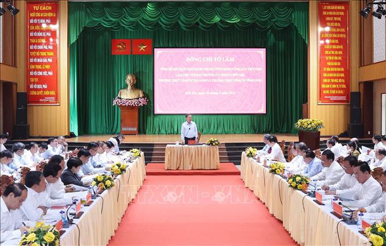 Tổng Bí thư Tô Lâm: Hợp nhất Vĩnh Long, Bến Tre và Trà Vinh là một lựa chọn có tính đột phá- Ảnh 1. Tổng Bí thư Tô Lâm: Hợp nhất Vĩnh Long, Bến Tre và Trà Vinh là một lựa chọn có tính đột phá- Ảnh 1.