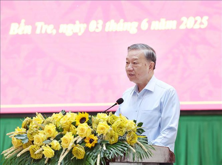 Tổng Bí thư Tô Lâm: Hợp nhất Vĩnh Long, Bến Tre và Trà Vinh là một lựa chọn có tính đột phá- Ảnh 2. Tổng Bí thư Tô Lâm: Hợp nhất Vĩnh Long, Bến Tre và Trà Vinh là một lựa chọn có tính đột phá- Ảnh 2.
