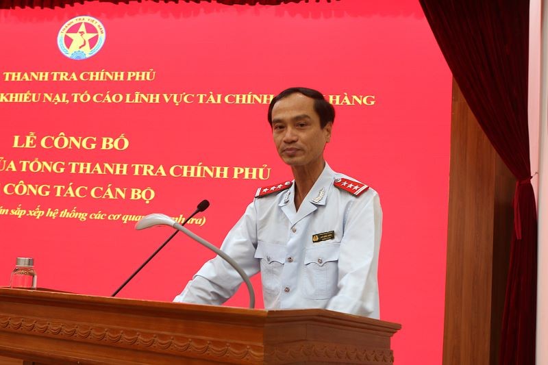 Công bố quyết định của Tổng Thanh tra Chính phủ về công tác cán bộ thanh tra lĩnh vực tài chính, ngân hàng