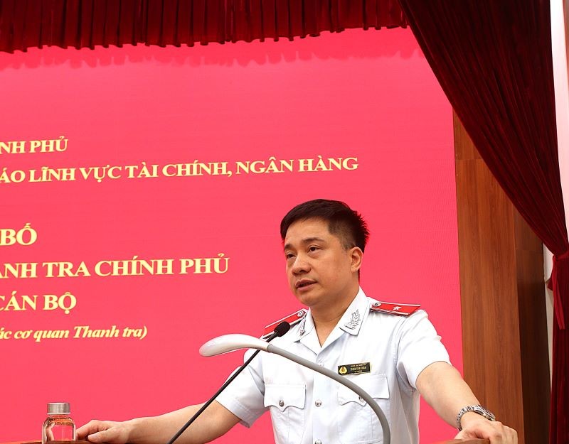 Công bố quyết định của Tổng Thanh tra Chính phủ về công tác cán bộ thanh tra lĩnh vực tài chính, ngân hàng