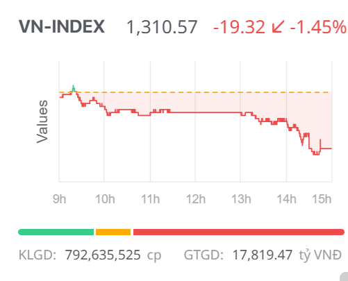 Chứng khoán ngày 9/6: Cổ phiếu vốn hóa lớn gia tăng sức ép, VN-Index lùi về mốc 1.310 điểm