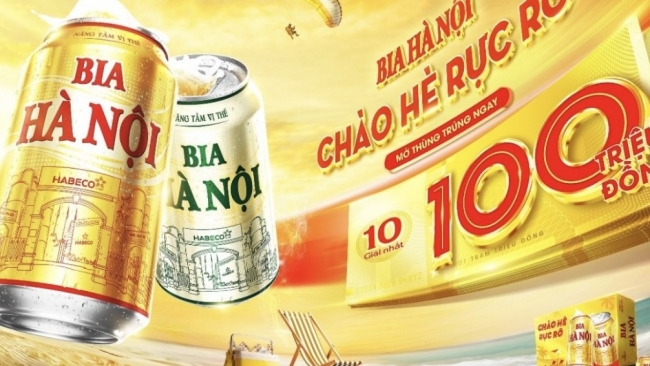 Trúng ngay 100 triệu đồng tiền mặt với chương trình khuyến mại " Chào hè rực rỡ " cùng bia Hà Nội