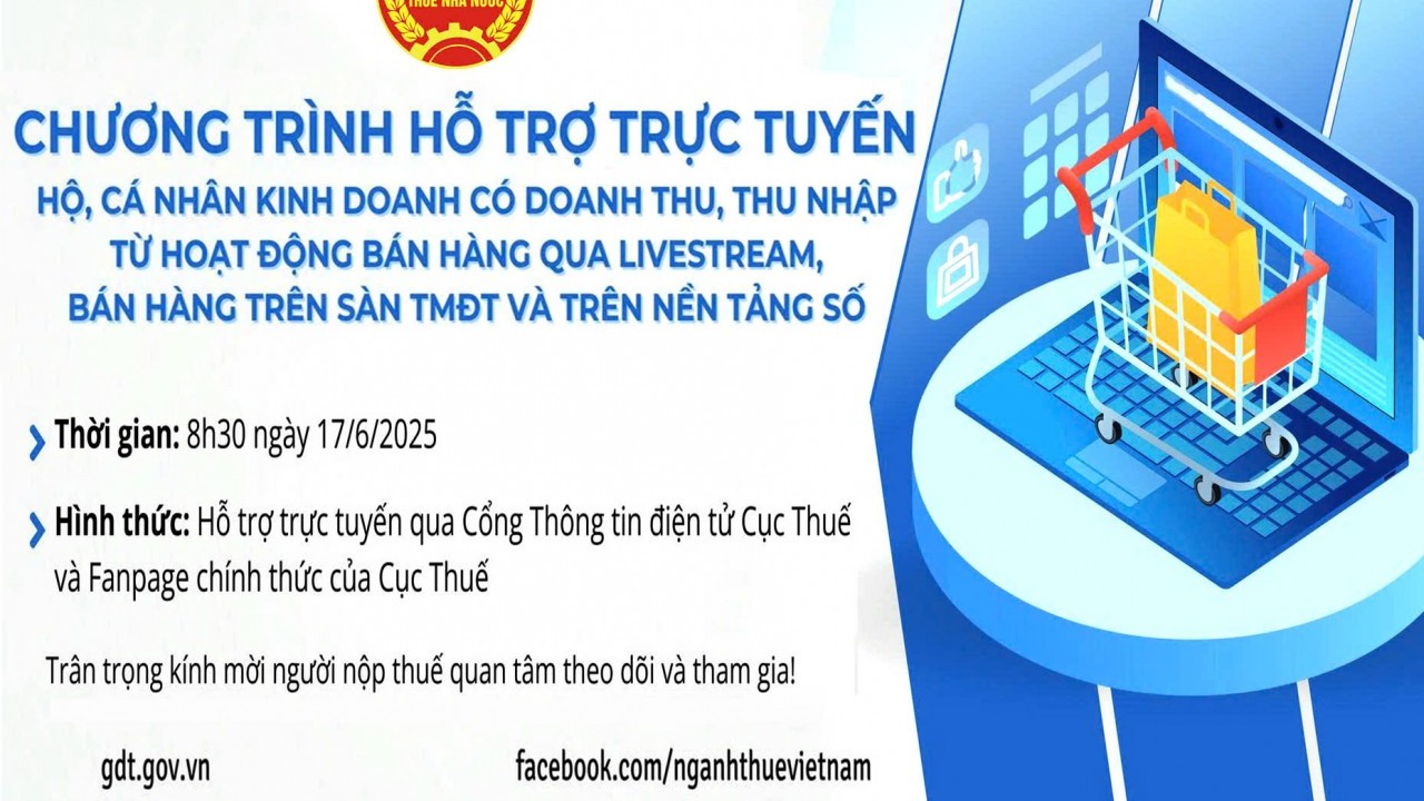 Hỗ trợ hộ, cá nhân bán hàng trên sàn, qua livestream tuân thủ pháp luật thuế