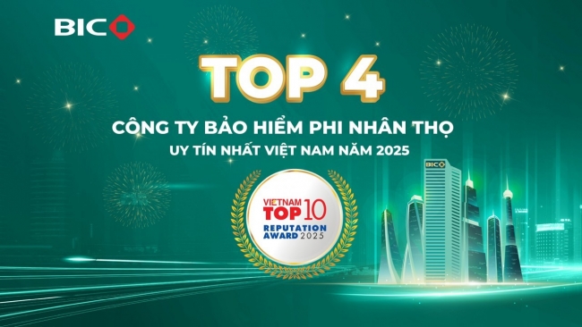 BIC là 1 trong 4 công ty bảo hiểm phi nhân thọ uy tín nhất Việt Nam năm 2025