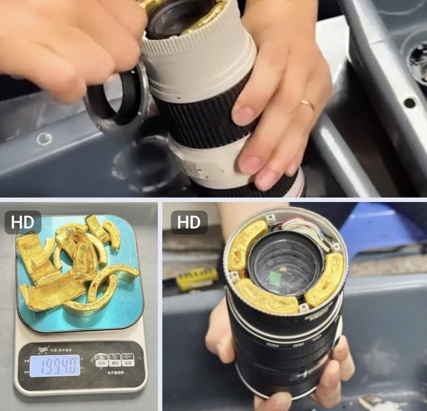 Hải quan Nội Bài bắt giữ vụ vận chuyển gần 2 kg vàng giấu trong ống kính máy ảnh