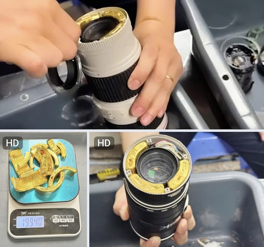 Hải quan Nội Bài chặt bắt vụ cất giấu gần 2 kg vàng trong ống kính máy ảnh