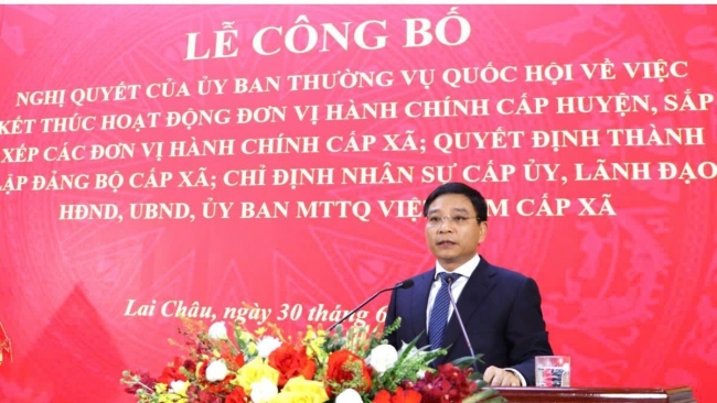 Bộ trưởng Bộ Tài chính tin tưởng Lai Châu phát triển mạnh mẽ sau sắp xếp, kiện toàn tổ chức