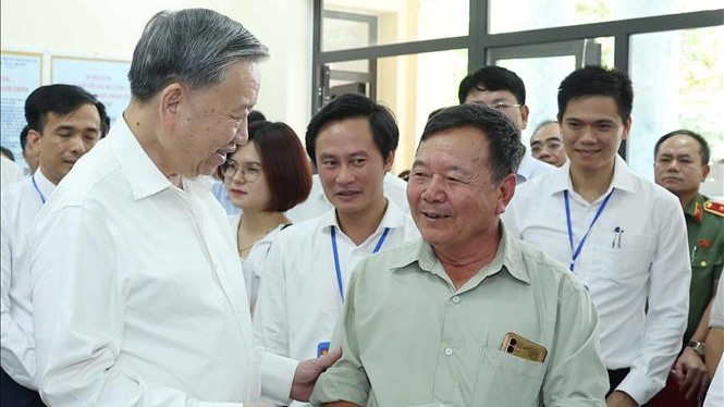 Tổng Bí thư Tô Lâm kiểm tra hoạt động chính quyền địa phương hai cấp tại Hà Nội