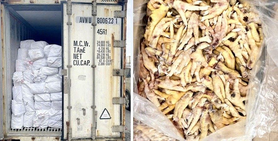 Hải quan khởi tố vụ án xuất khống, trốn thuế 1.400 tấn chân gà đông lạnh