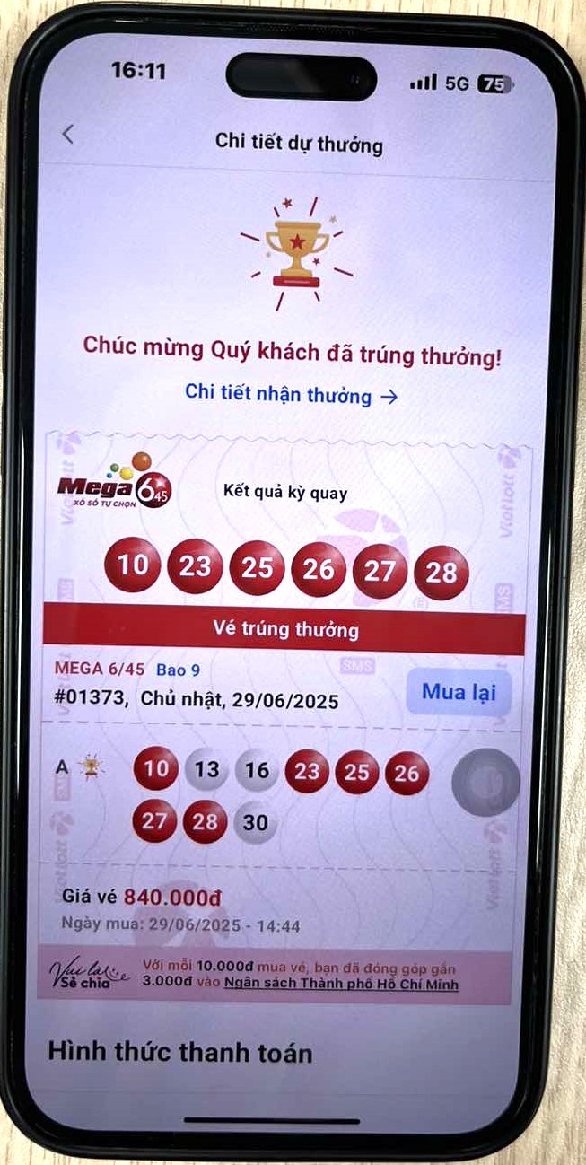 Tấm vé may mắn của anh B.N Tấm vé may mắn của anh B.N