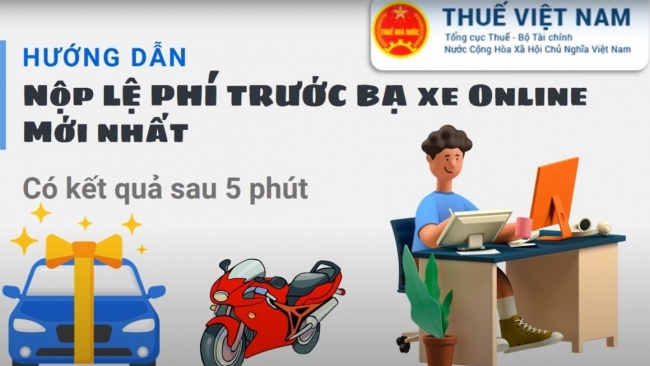Quy trình tiếp nhận, xử lý hồ sơ khai lệ phí trước bạ ô tô, xe máy điện tử
