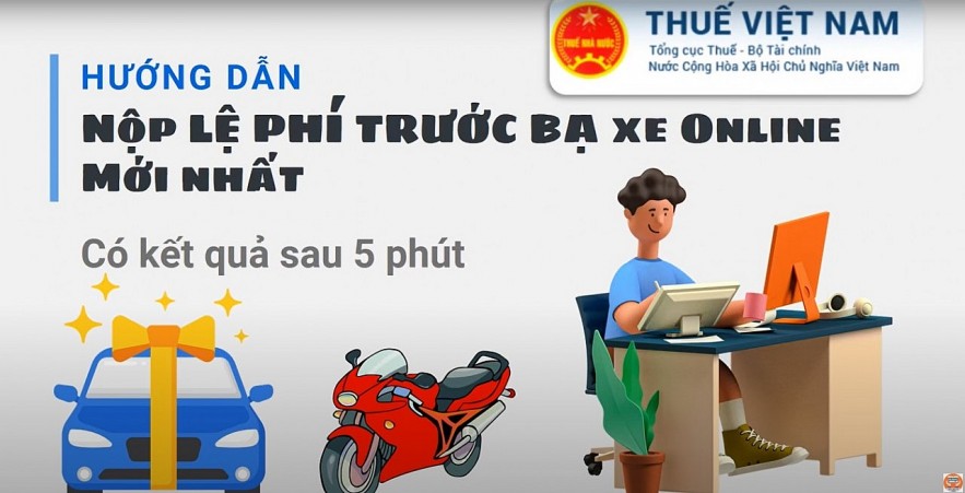 Quy trình tiếp nhận, xử lý hồ sơ khai lệ phí trước bạ ô tô, xe máy điện tử
