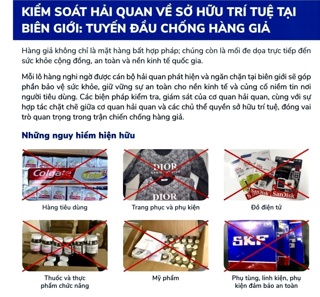 Hải quan triển khai Chiến dịch tuyên truyền nâng cao nhận thức về sở hữu trí tuệ