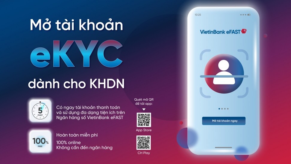 Mở tài khoản doanh nghiệp online với VietinBank eFAST