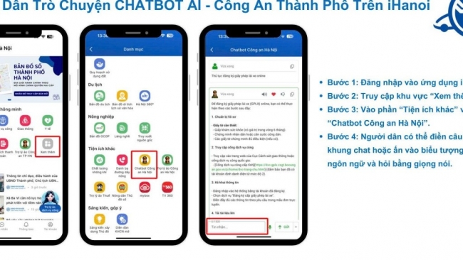 Hà Nội triển khai trợ lý ảo và tổng đài AI Công an trên ứng dụng iHanoi
