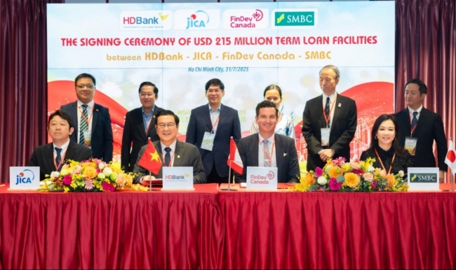 HDBank ký kết khoản vay hợp vốn 215 triệu USD với ba định chế tài chính hàng đầu quốc tế