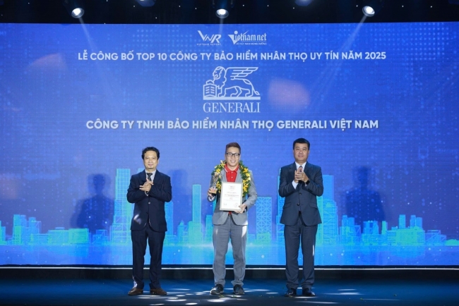 Generali Việt Nam lọt Top 10 Công ty Bảo hiểm uy tín năm 2025