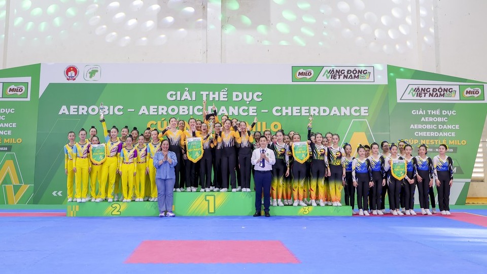 68 đội tham gia Giải thể dục Aerobic Cúp MILO lần VIII