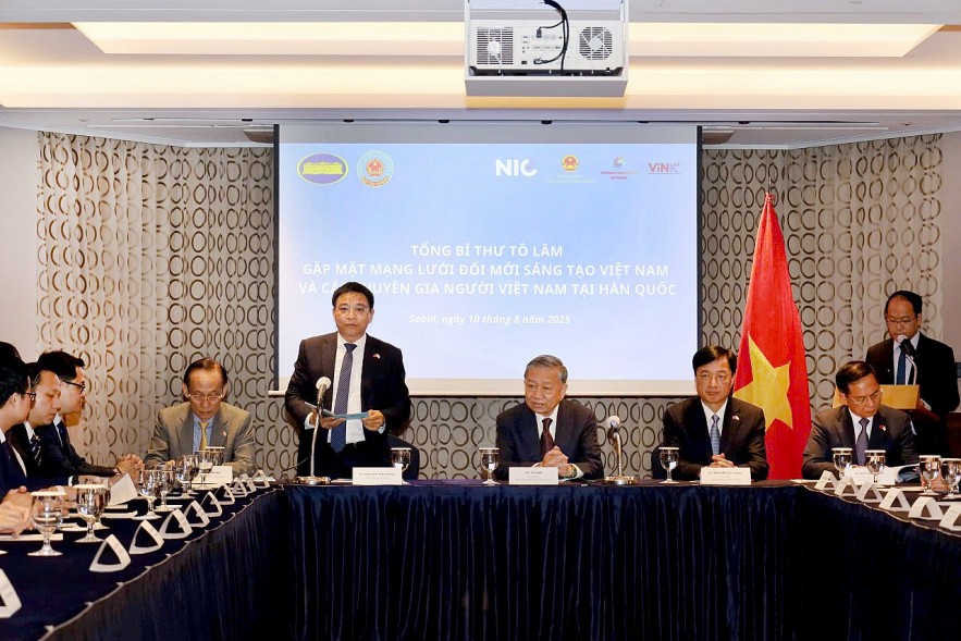 Tổng Bí thư Tô Lâm gặp mặt Mạng lưới Đổi mới sáng tạo Việt Nam tại Hàn Quốc