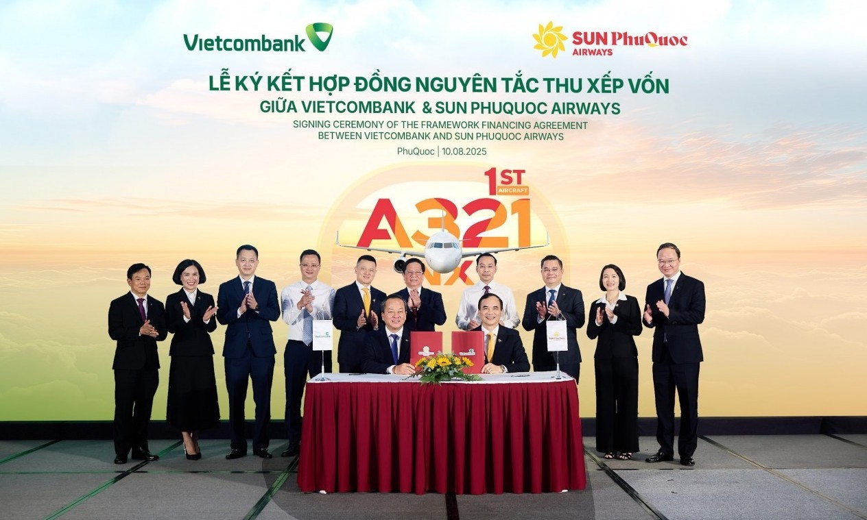 Sun PhuQuoc Airways ký kết Hợp đồng nguyên tắc thu xếp vốn với Vietcombank, xây dựng đội bay đẳng cấp, chuyên nghiệp