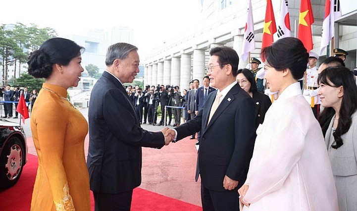 Lễ đón Tổng Bí thư Tô Lâm và Phu nhân thăm cấp nhà nước Đại Hàn Dân Quốc