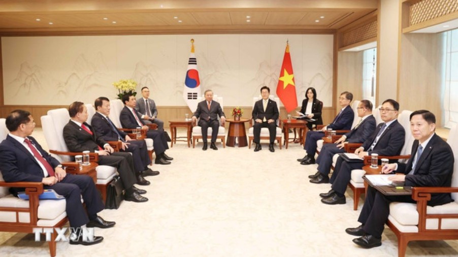 Tổng Bí thư Tô Lâm hội đàm với Tổng thống Hàn Quốc Lee Jae Myung